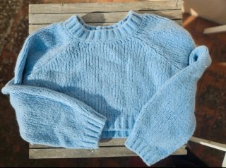 Jersey Subdued azul tipo crop Talla S