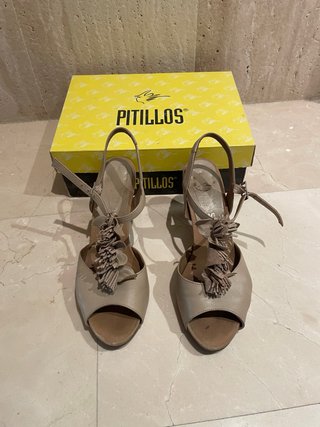 Zapatos Pitillos Beige Tacon