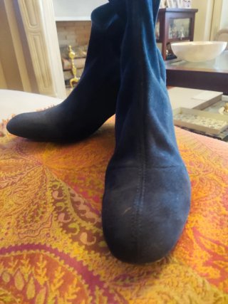 Botines Azules de efecto ante