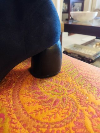 Botines Azules de efecto ante