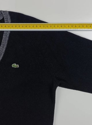 Lacoste Vintage Jersey Negro Mujer Lana Cashmere L