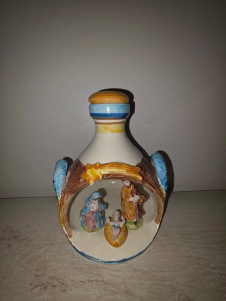 Presepe in ceramica decorato