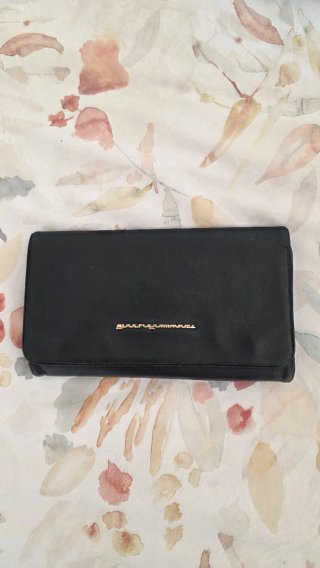Cartera Adolfo Domínguez Negra. Piel.