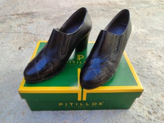 Zapatos Pitillos Negros Tacón Serpiente