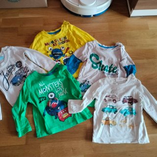 Lote 5 Camisetas Manga Larga Niño 12-36m