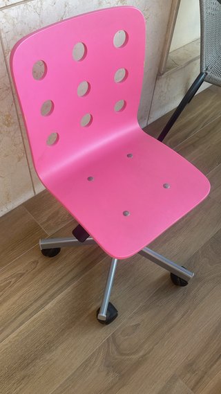 Silla de estudio infantil rosa