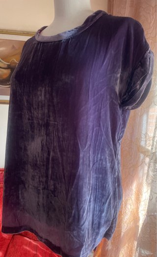 Maglia in velluto viola