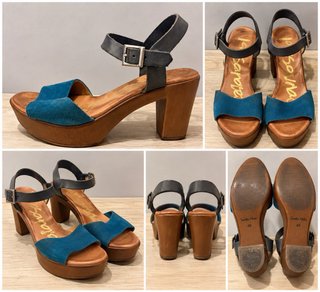 Sandalias Sandalo Azul petroleo y Negro Talla 40