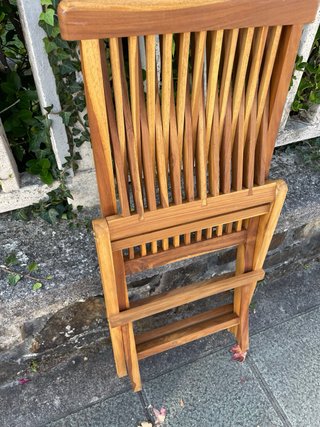 Sedie pieghevoli in legno di teak