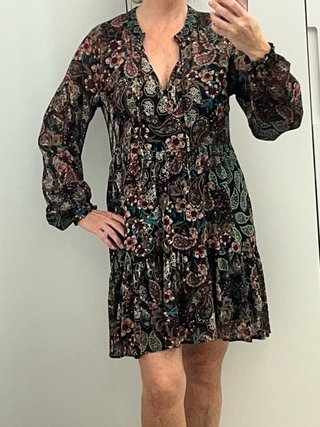 Vestido estampado gasa Stradivarius