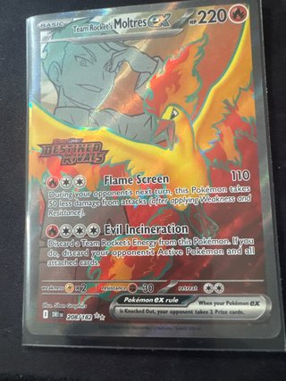Carta Pokémon Team Rocket's Moltres ex