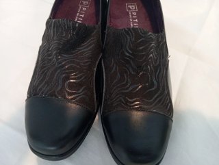 Zapatos Pitillo Piel Negros Talla 38