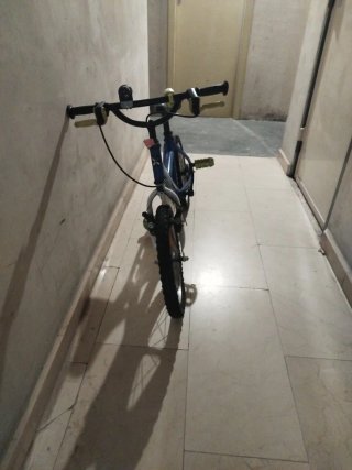 Bicicleta Infantil Azul y Blanca