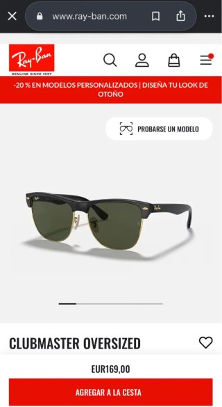 Gafas de sol Ray-Ban Clubmaster Oversized