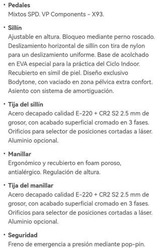 Bicicleta estática Bodytone EX-2 Profesional