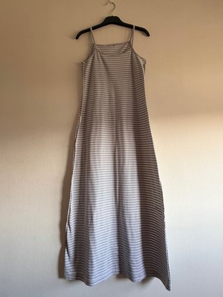 Vestido largo de rayas