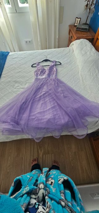 Vestido de fiesta corto morado