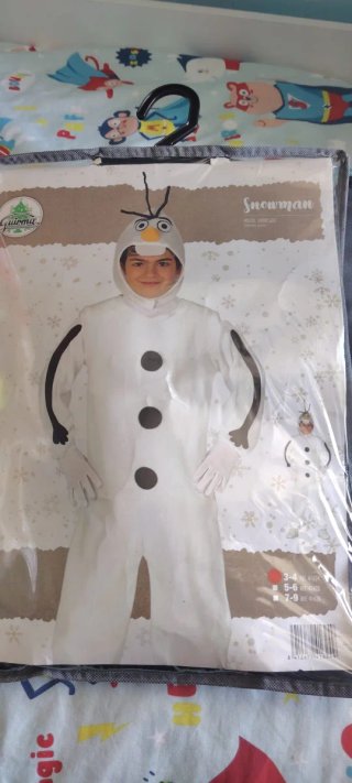 Disfraz de Muñeco de Nieve Talla 3-4