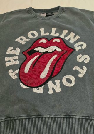 Sudadera Zara The Rolling Stones Gris