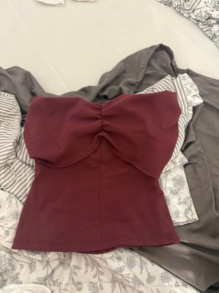 Top palabra de honor Zara rojo