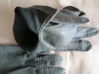 Guantes de Piel Gris