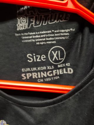 Camiseta Springfield Back to the Future Talla XL