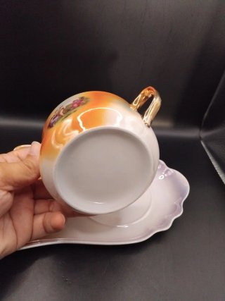 🇪🇦 Juego desayuno porcelana nacarada años 30