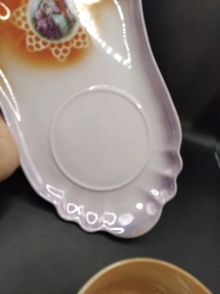 🇪🇦 Juego desayuno porcelana nacarada años 30