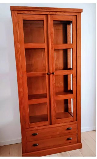 Vitrina de Madera Color Miel