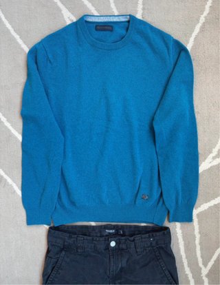 Jersey Tru Trussardi Azul Petróleo Talla S