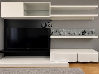 Mueble de salón blanco modular