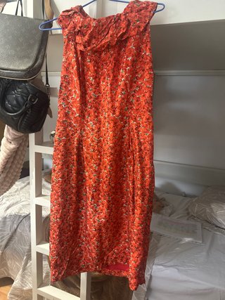 Vestido floral naranja Carolina Herrera