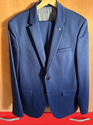 Traje de chaqueta azul para chaqueta talla 50 pan