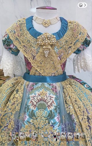 Traje de Fallera de Seda para Niña 11/13 años