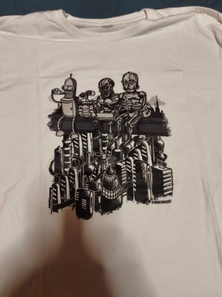 Camiseta con estampado de robots