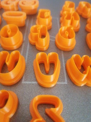 Cortadores Letras Alfabeto 2cm