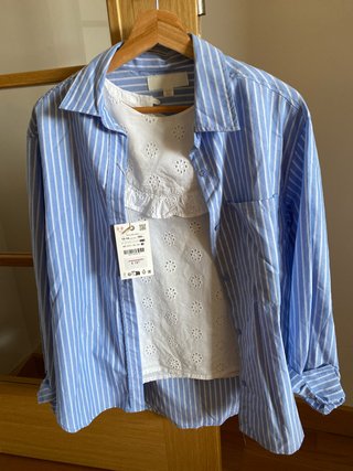 Camisa de rayas azul