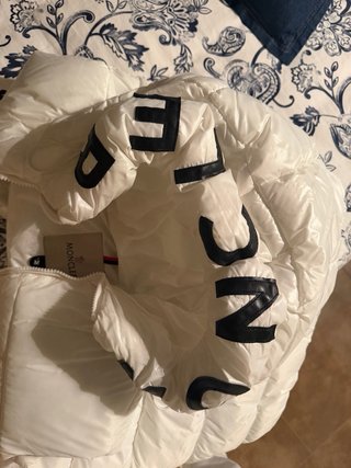 Moncler Piumino Smanicato Bianco Taglia M