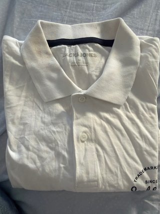 Polo Jack & Jones Blanco Talla M manga corta
