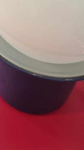 Lámpara Metalarte azul y blanca