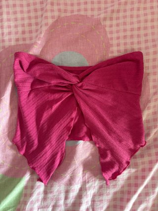 Top Rosa con Nudo