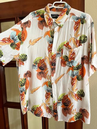 Camisa Estampada Hawaiana Hombre Talla M