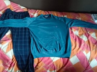 Pigiama uomo completo blu