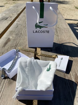 Pulsera Lacoste Acero Eslabones Cocodrilo