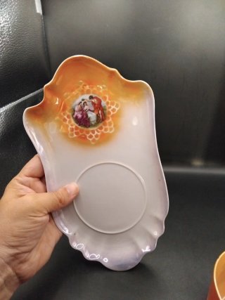 🇪🇦 Juego desayuno porcelana nacarada años 30