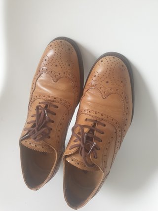 Zapatos Oxford mujer, camel, 37, piel