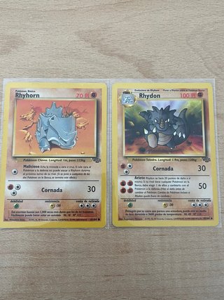 Cartas Pokémon Rhyhorn y Rhydon