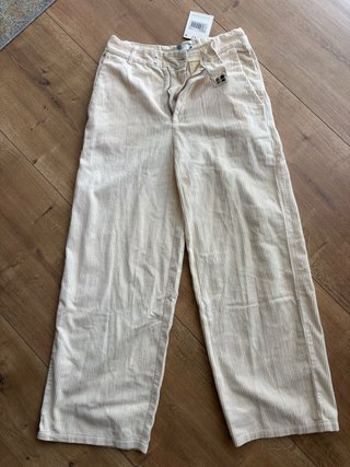 Pantalones pana THE TINY BIG SISTER blancos T40