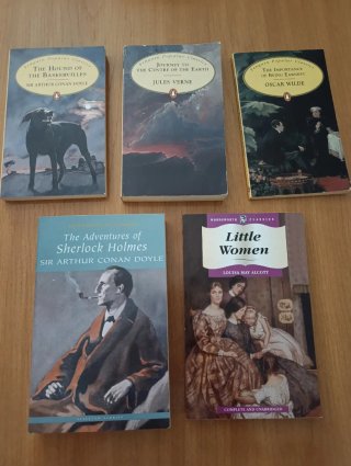 Lote de 5 novelas clásicas en inglés.