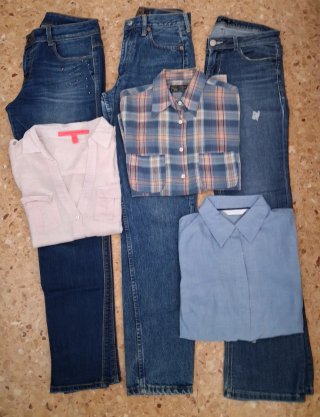 Lote Ropa Mujer T.36/38: Jeans y Camisas